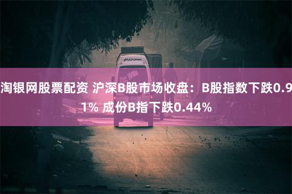 淘银网股票配资 沪深B股市场收盘：B股指数下跌0.91% 成份B指下跌0.44%