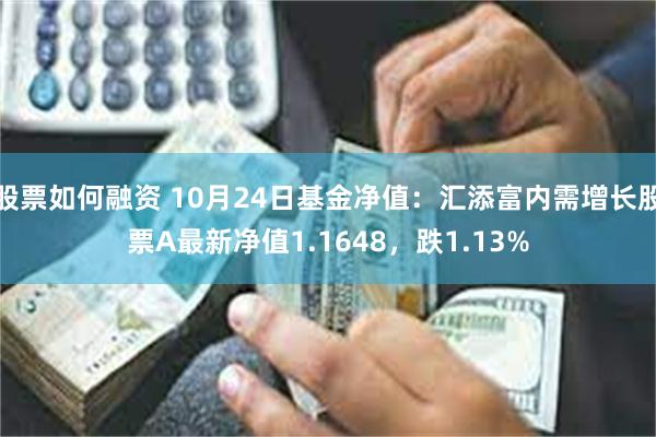 股票如何融资 10月24日基金净值：汇添富内需增长股票A最新净值1.1648，跌1.13%